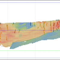 Schaft Creek Copper Kriged Block Estimates and Drill Da